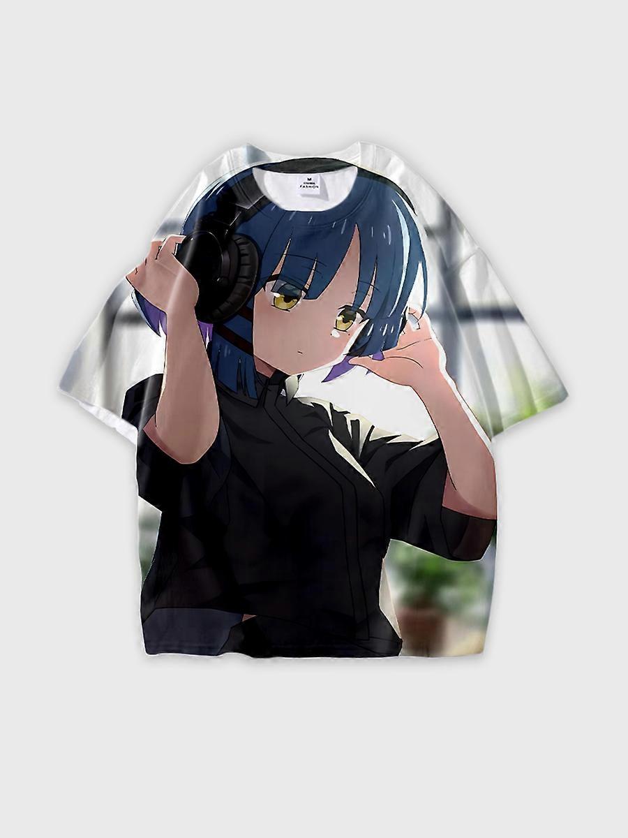 T-shirt round neck Role Pattern loose short sleeve D460