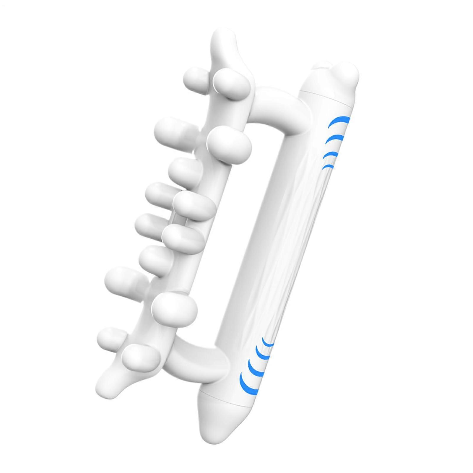 Fascia massage device relieves tension with manual trigger to reduce cellulite.