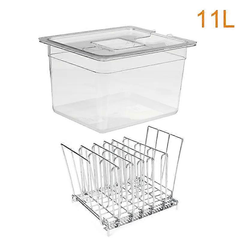 11L Sous Vide Cooker Container And Stainless Steel Sous Vide Rack Sets Detachable Dividers Separator for Immersion Circulator