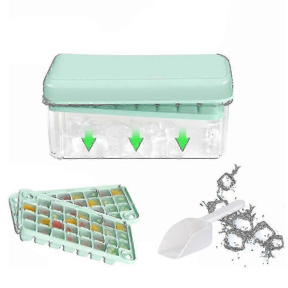 Ice Cube Tray With Lid Ice Trays For Freezer Ice Maker Mold With Container 60 Ice Trays Easy-releas