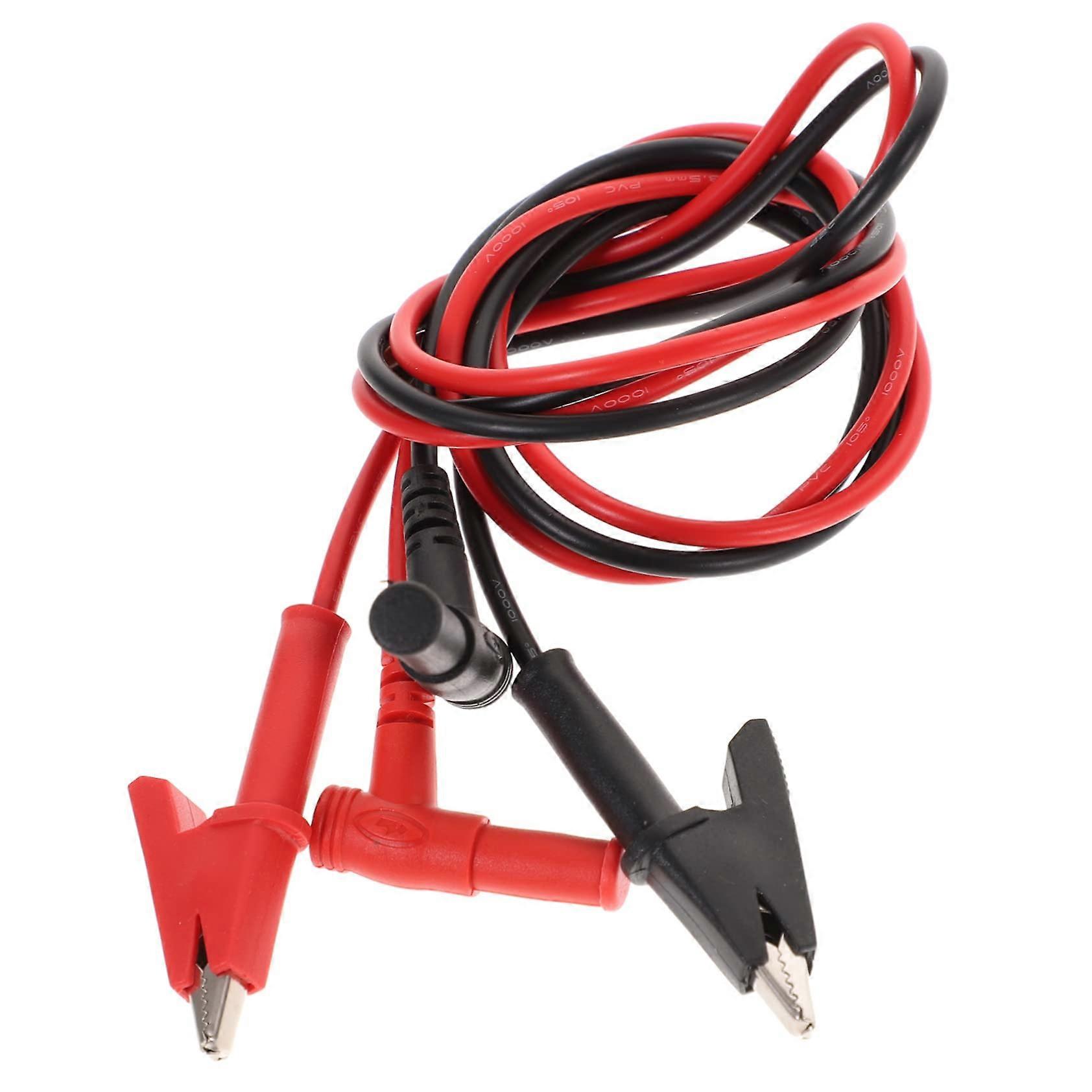 Multimeter Cable Test Leads with Crocodile Clips and Probes Rubber for Car Circuit Testing, Compatible with All Multimeters