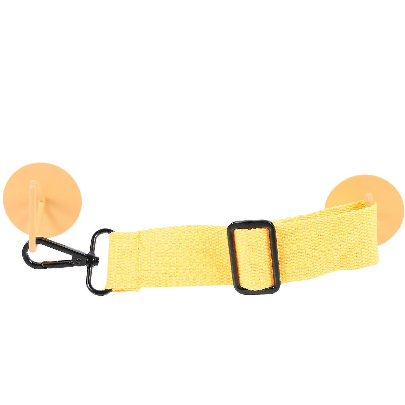 Sangle de porte pour animaux de compagnie ajustable jaune pour chats et chiens, butée de porte durable résistante aux intempéries avec une forte résistance aux chocs et à la flexion, facile à l’intérieur
