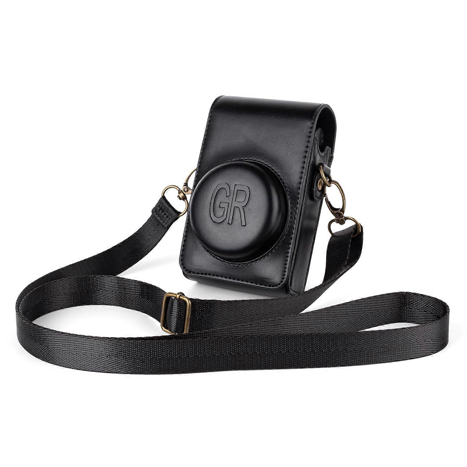 Leather Case For Ricoh GR And GR II - Minimalist, Protective Carrying Case, Black