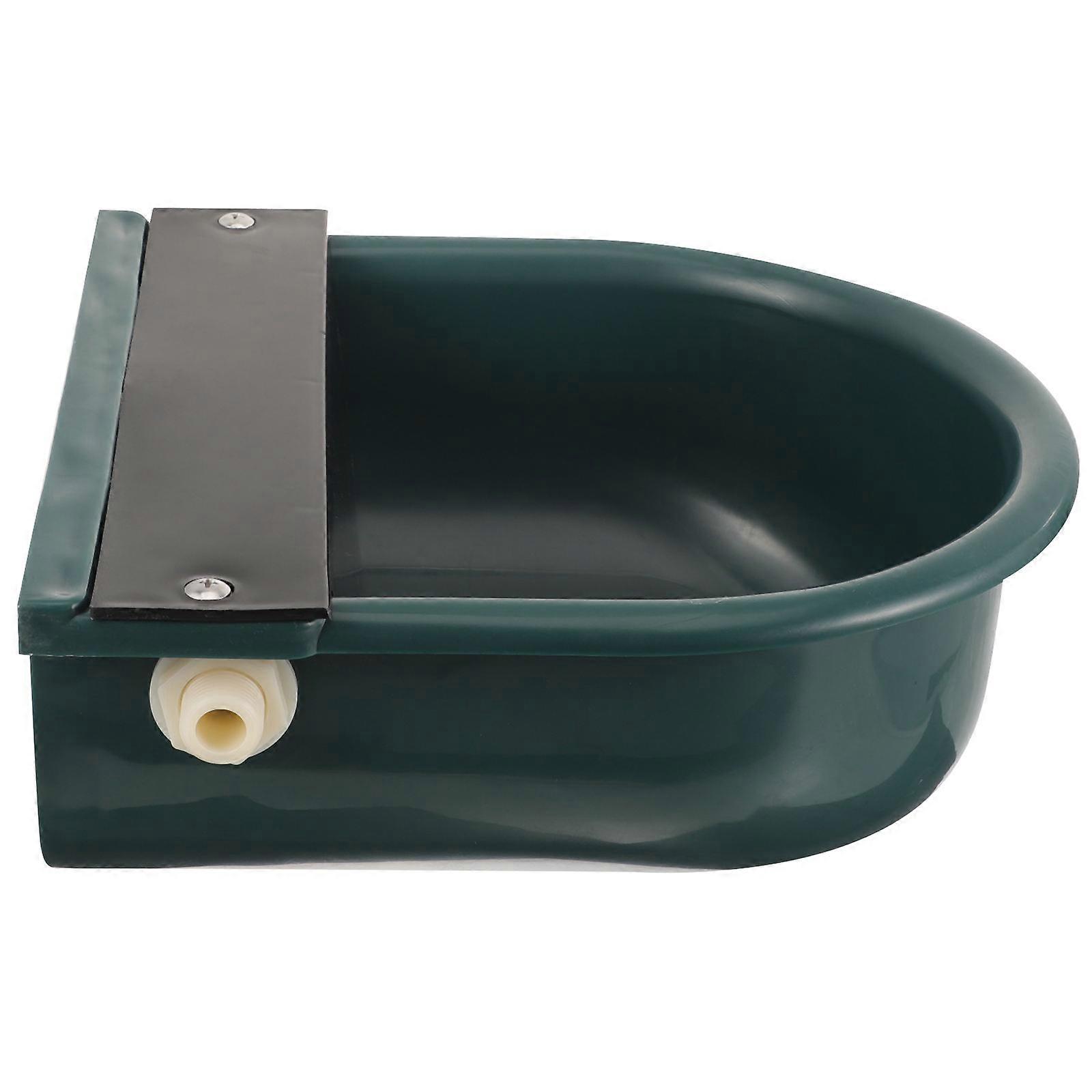 Dark Green Automatic Cow Waterer for Farm Use Made of Plastic Ideal for Cattle Horse and Livestock 2.5 Gallon