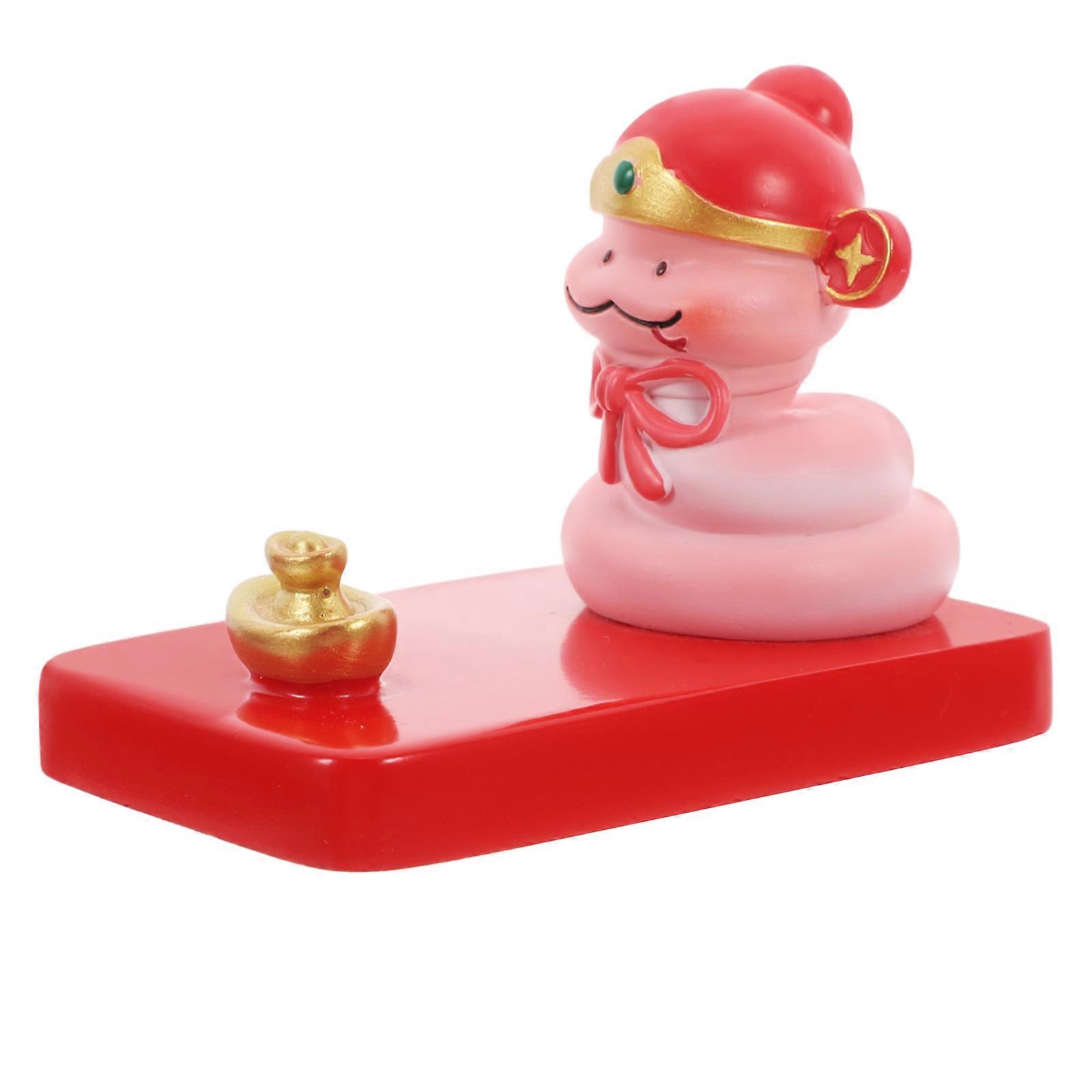 Creative Cute Snake Resin Phone Stand for Office Desk Decoration Universal Mobile Holder Statue Year of Snake Decor 1 Piece
