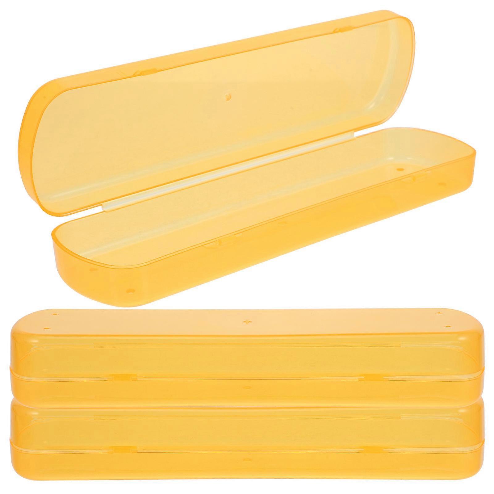 Toothbrush Carrying Box Portable Toothbrush Container Travel Toothpaste Case Rectangular Storage Design Outdoor Travel 3Pack