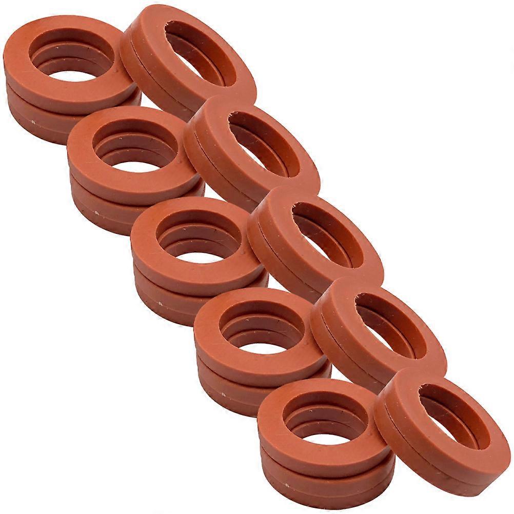 50pcs Rubber Garden Hose Washers Flexible Durable Seal Gasket for Decoration Chocolate Color