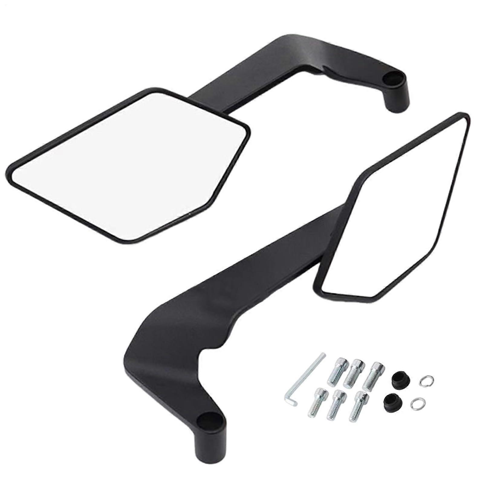 Motorcycle Rearview Mirror Two Piece Set Adjustable Rotating Reflector Spoiler Universal Scooter Fit for Commutes Mountain Roads Unisex