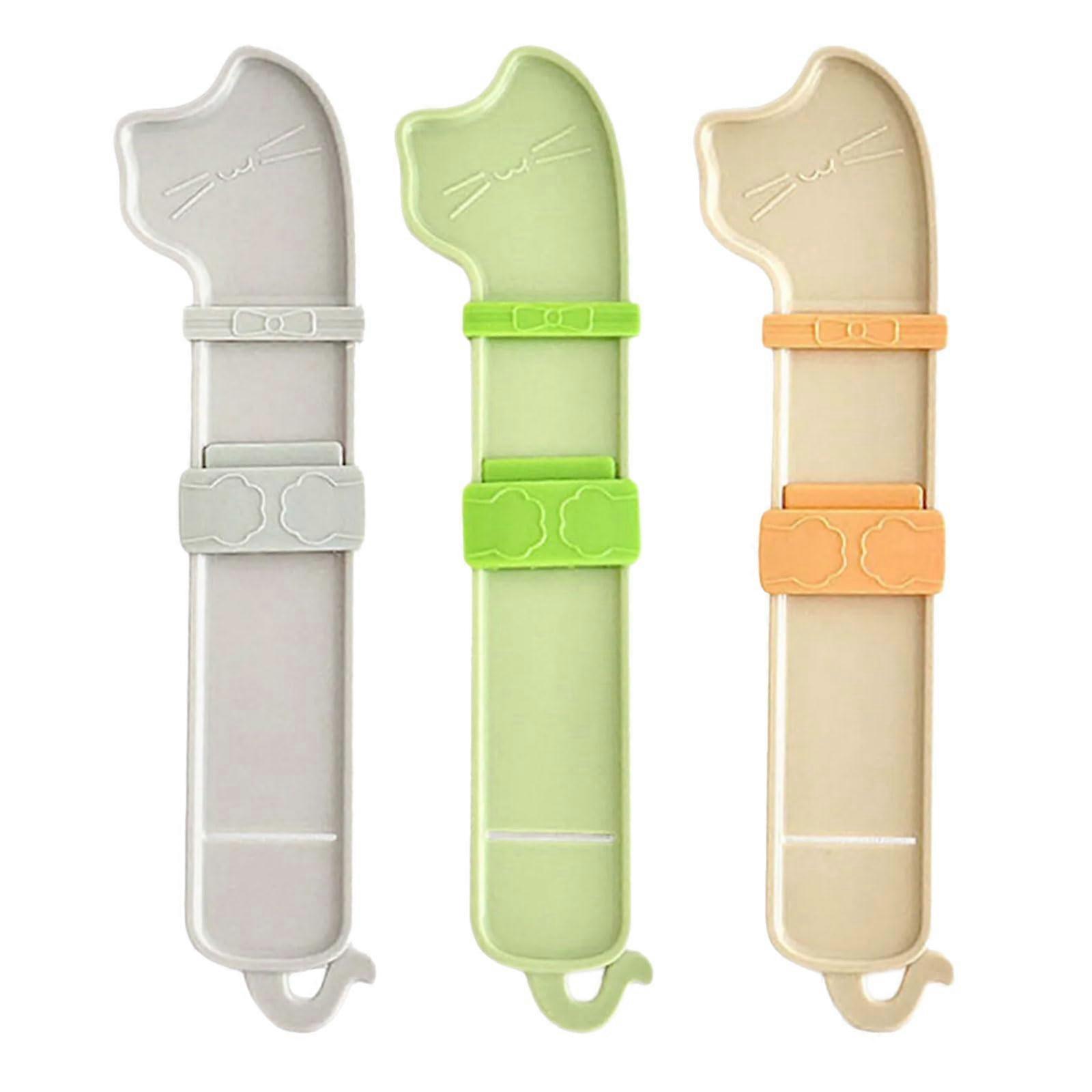 3 x Pet Food Press Cat Stick Squeezer Wet Food Control Tool Pet Wet Food Dispenser Feeder Three colors mixed
