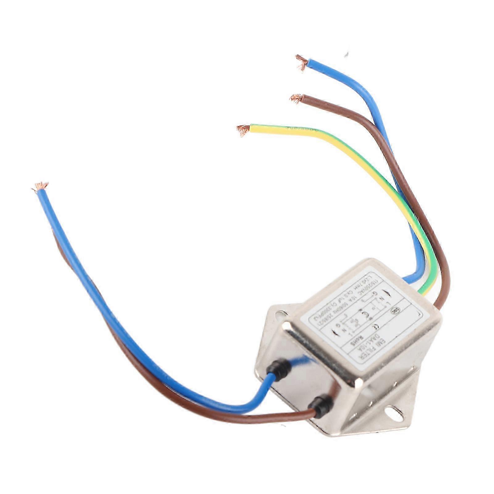 2025 Power Line EMI Filter Universal Single Phase Power Wire Filter Noise Suppressor for Industrial Automation AC115 250V