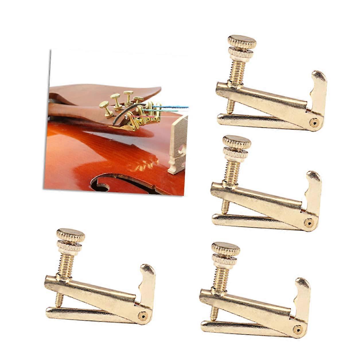 String Accessories for Violin Maintenance Set of 4 Golden Color