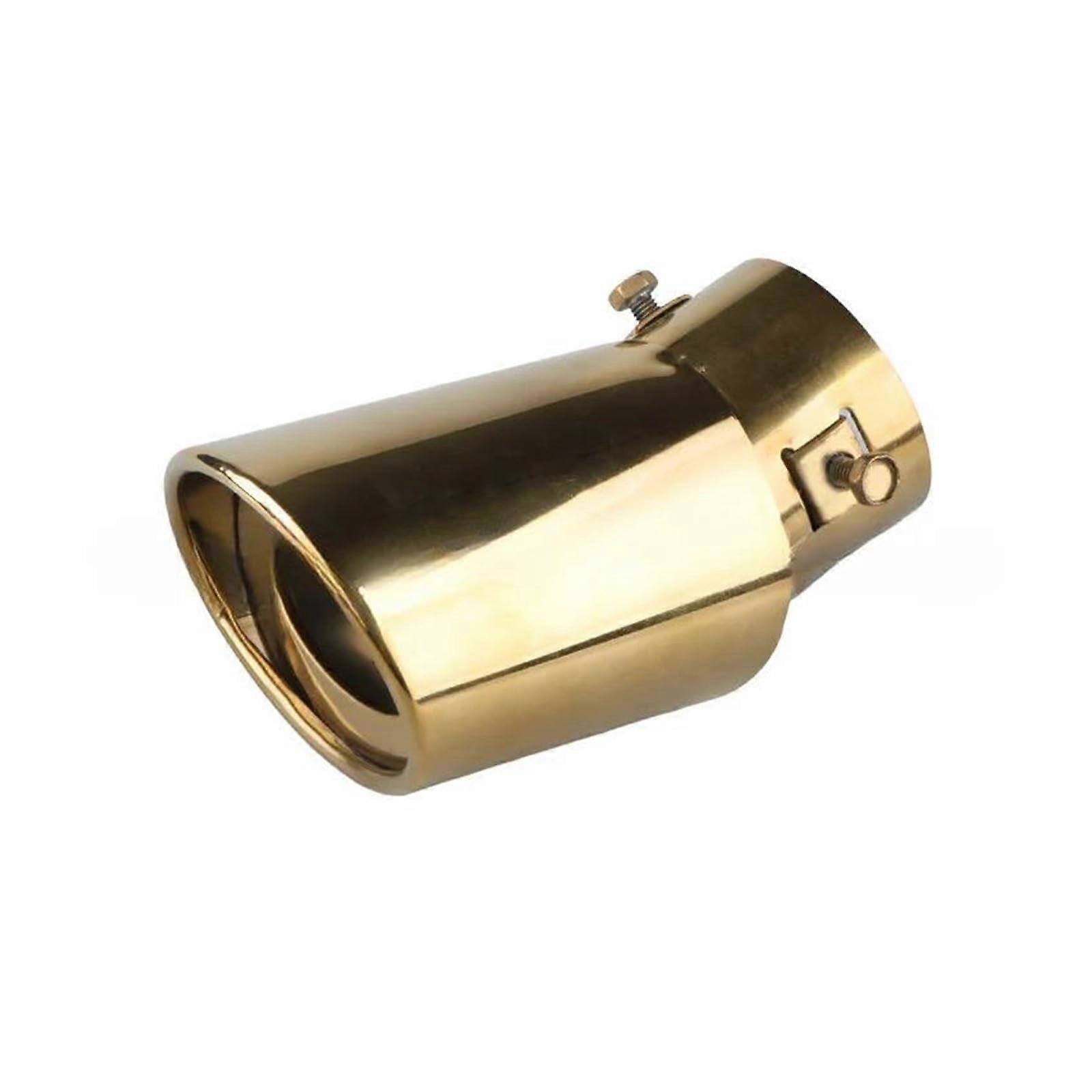 Auspuffblende Exhaust Tip Universal Stainless Steel Round Chrome Tailpipe End Cap Muffler Tip Color 10
