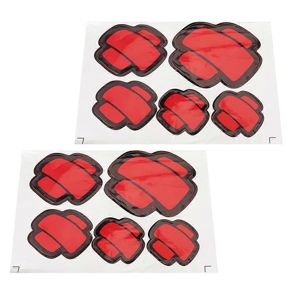 Funny Car Bandage Decals Waterproof 5Pcs Decorative Stickers For Car Available In Red Suitable For Vehicles