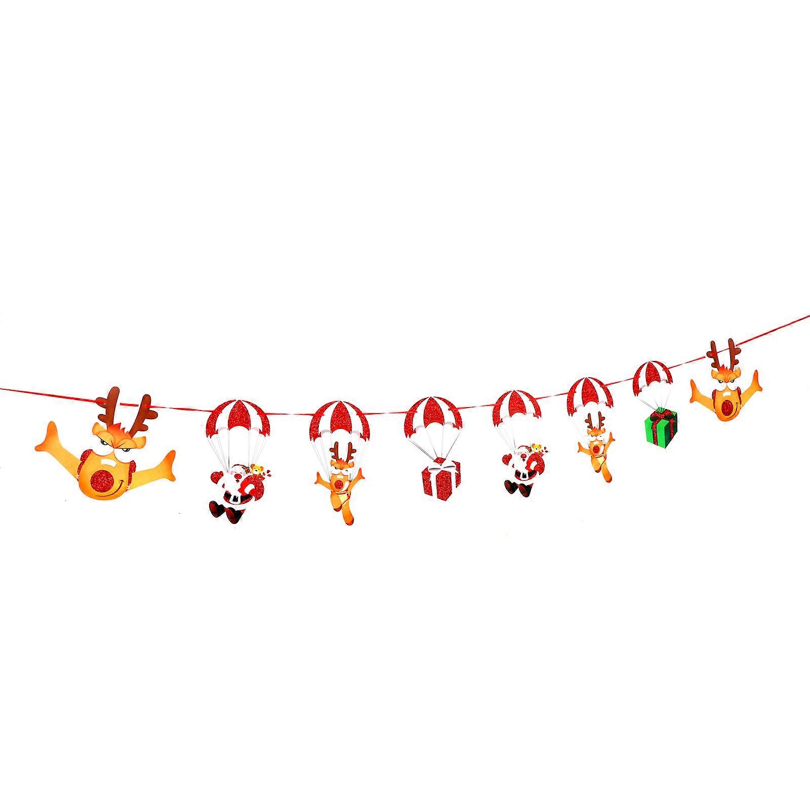 Xmas Hanging Paper Banner Assorted Color Xmas Banner Pendant for Decoration and Celebration