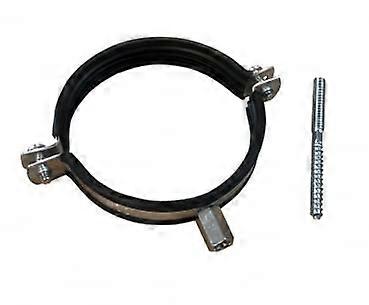 Galvanized Pipe Clamp for DN 100 mm Pipes with 80 mm Hanger Bolt