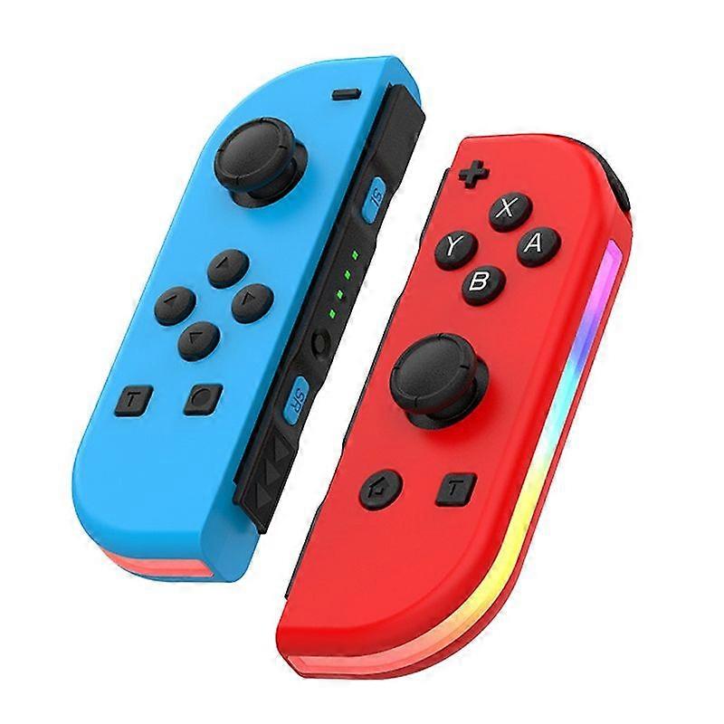 JOY-02 Gaming Left Right Handle With RGB Lights For Switch Blue Red