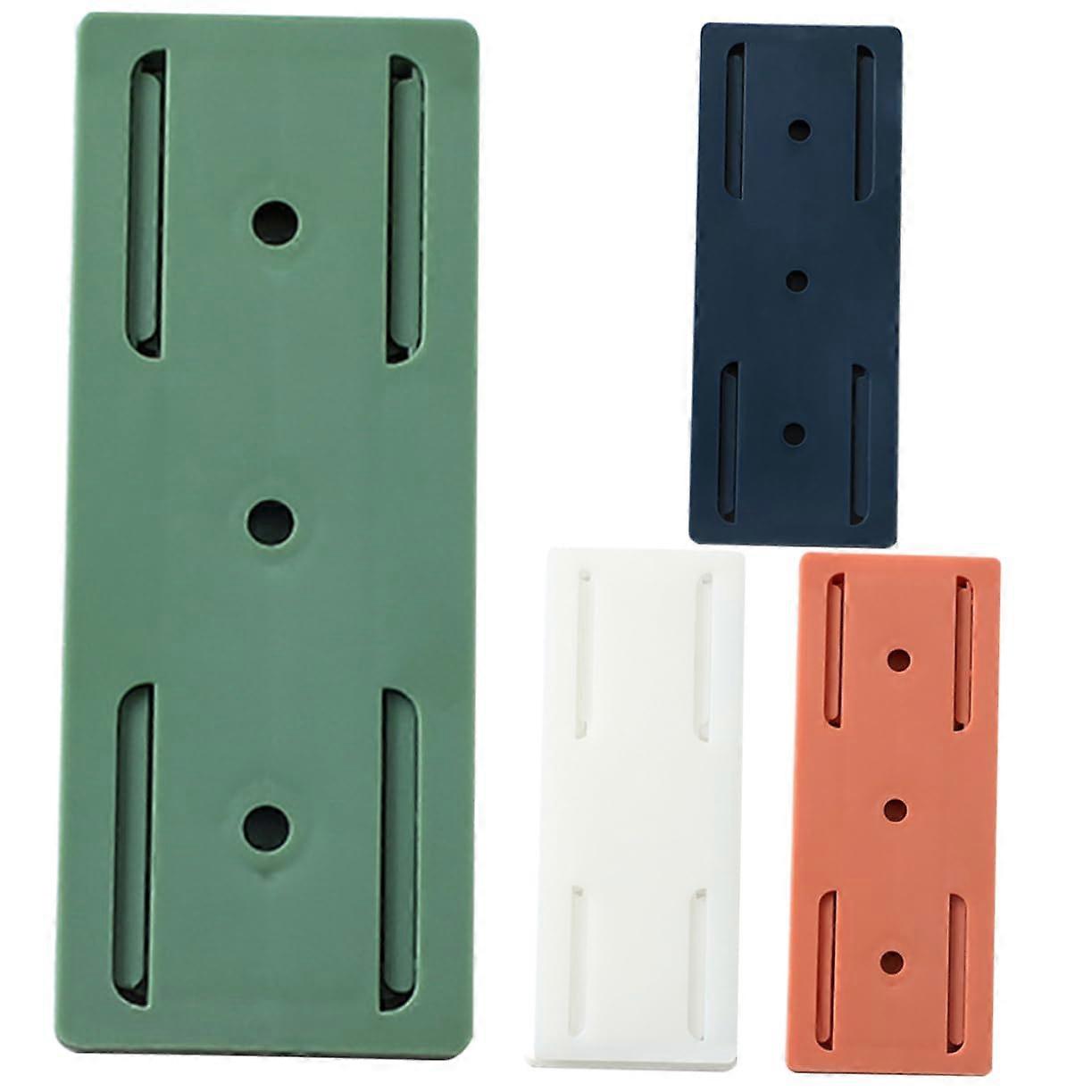Nail-Free Wall Holder for Power Strips 4-Pack Self-Adhesive Rack Organiser, Storage for Adapters and Remote Controls