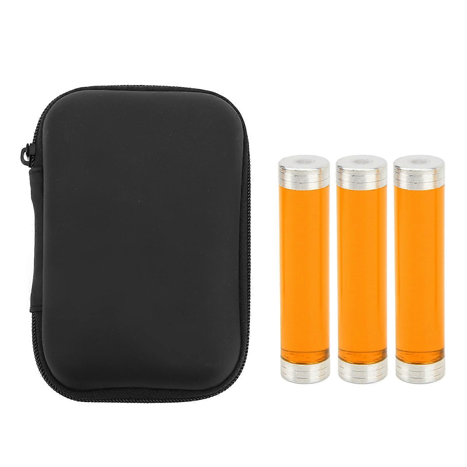 Novelty Spin Pen 3 Sections Acrylic Magnet Fidget Rolling Finger Rotating Pen with Leather Case Orange