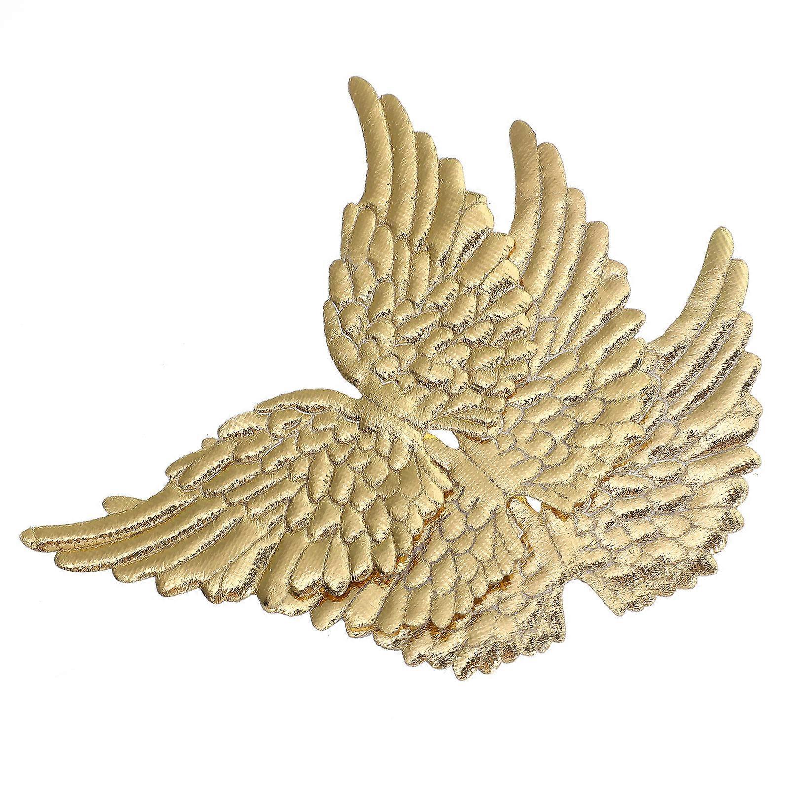Golden Angel Wings Accessories 12Pcs Ideal For Diy Decorations Realistic Style Perfect For Holiday And Festive Gatherings
