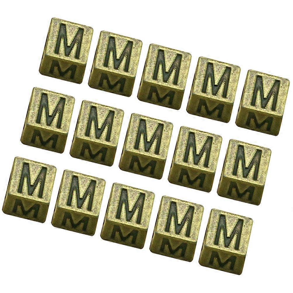 DIY مربع سبائك فاصل حبة قلادة بني فاتح لصنع المجوهرات 100PCS