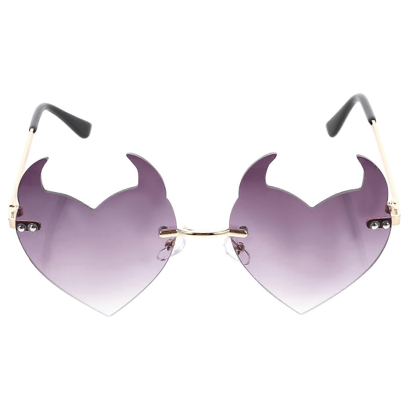 Cute Frameless Heart Shaped Eyewear For Summer Beach And Travel With UV Protection 1 Set
