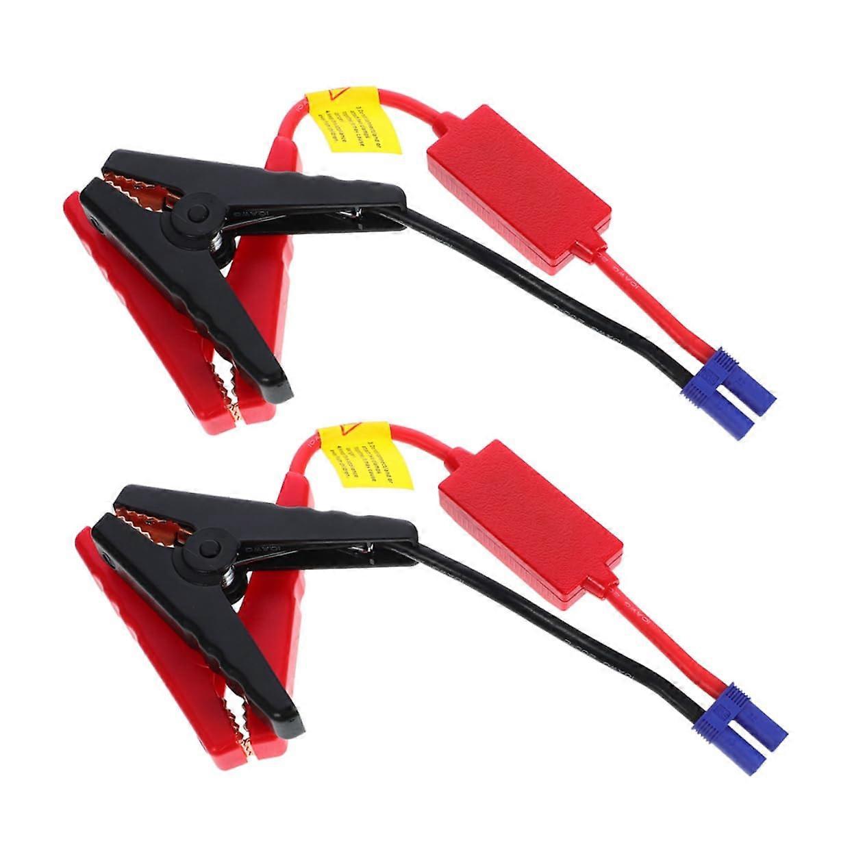Intelligent Car Battery Jumper Clips Set of 2 Portable Starter Cables Compatible with Various Vehicles for Quick Jump Starts