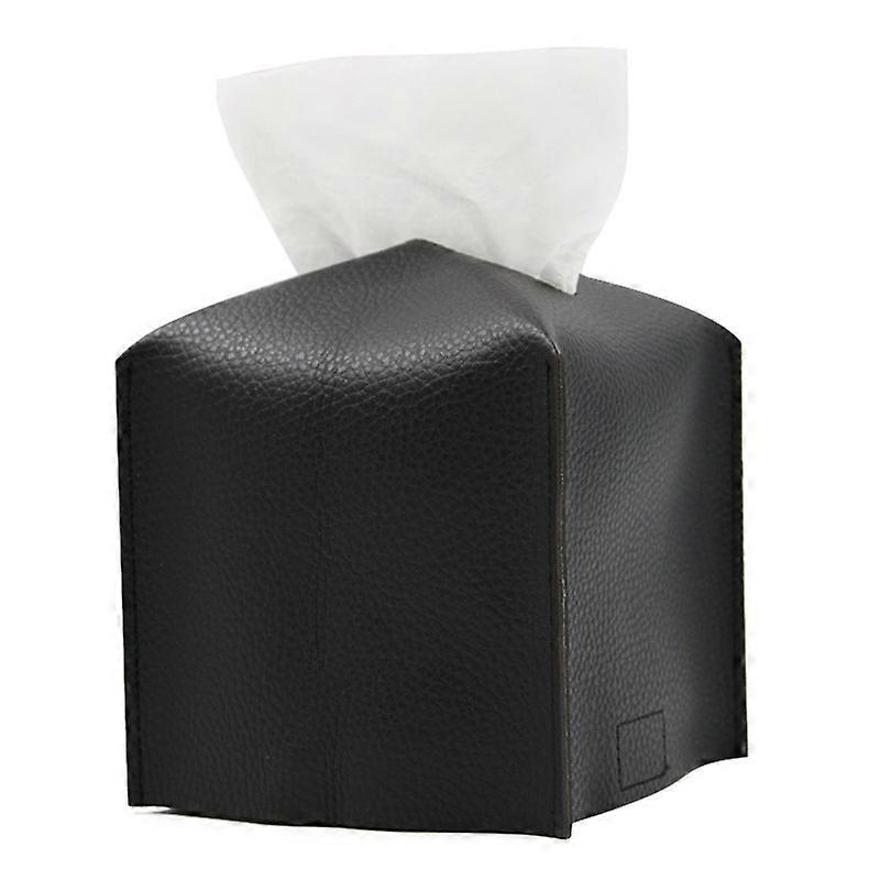 Leather Tissue Box Cover Square – Tissue Holder with Bottom Belt