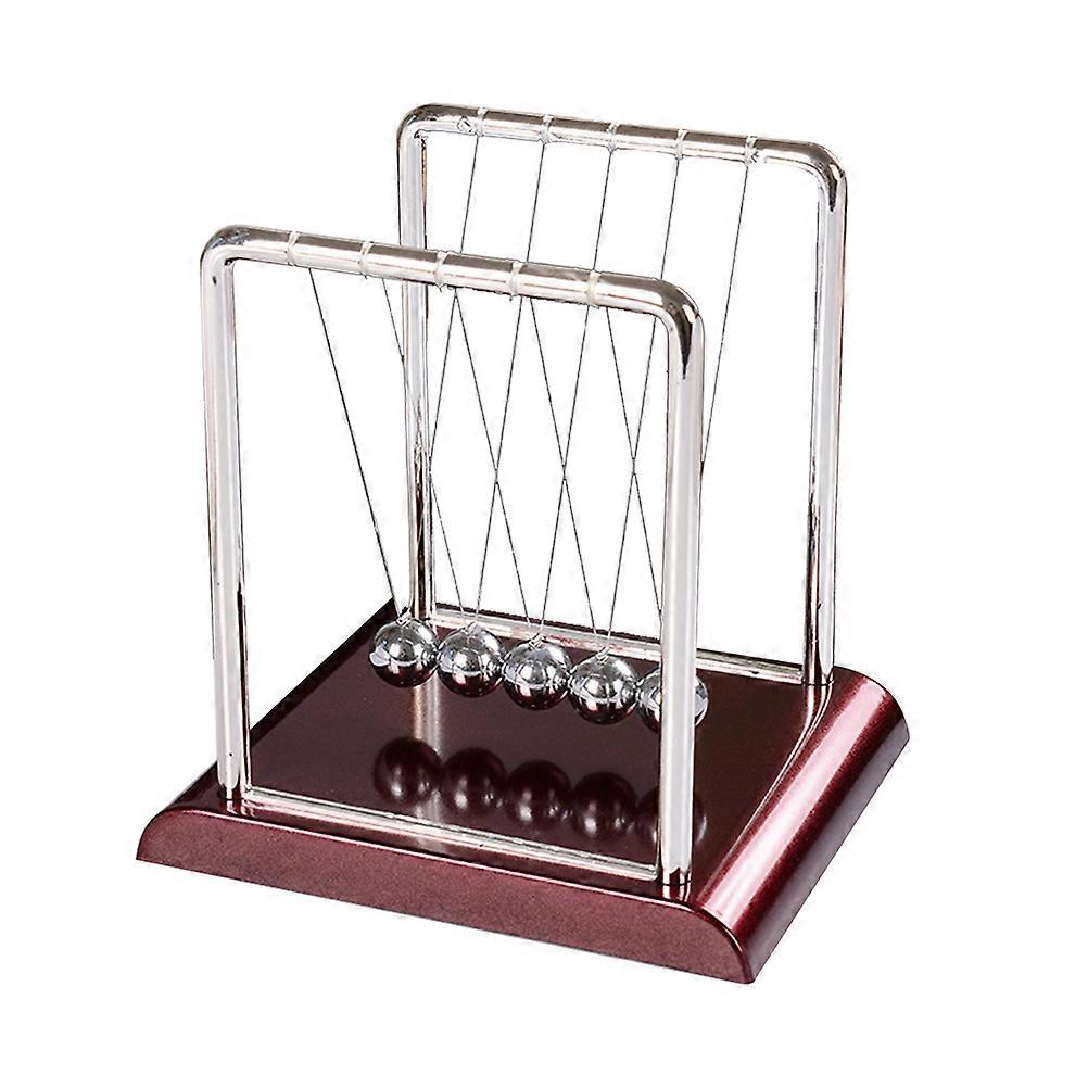 Newton's Cradle Pendulum with Square Base Desktop Kinetic Decor for Home Office Stress Relief, Physics Demonstration and Unique