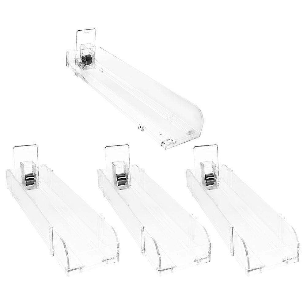 Transparent Automatic Pusher Display Rack with Buckle Installation – Retail Stand for Cigarettes, Shop Organizer