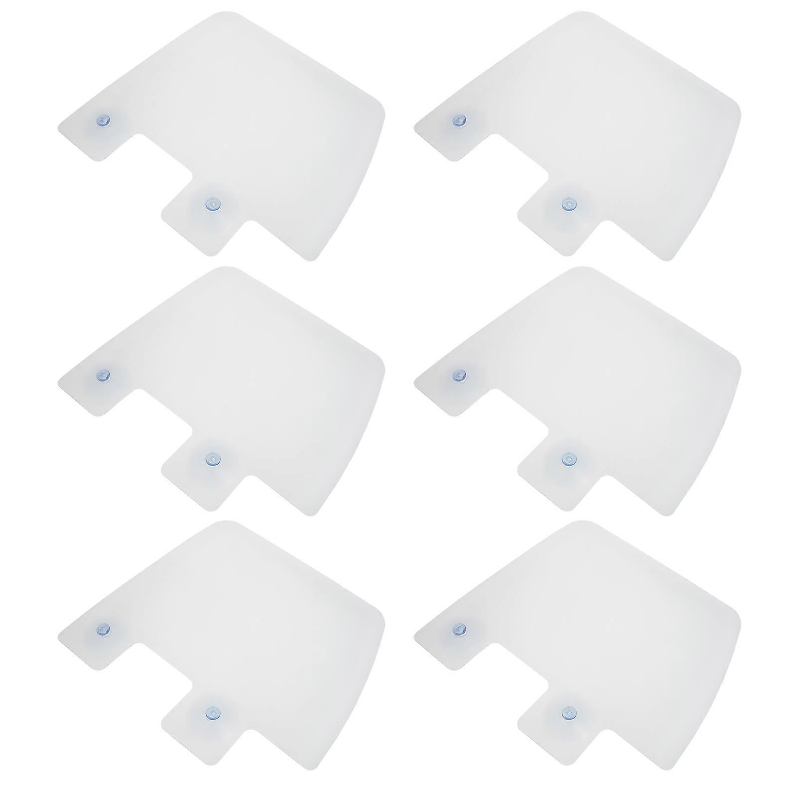 6pcs Transparent Kitchen Sink Splatter Shield with Suction Cups – Easy Installation for Gas Stoves and Bathrooms, Prevents Water Splashes and