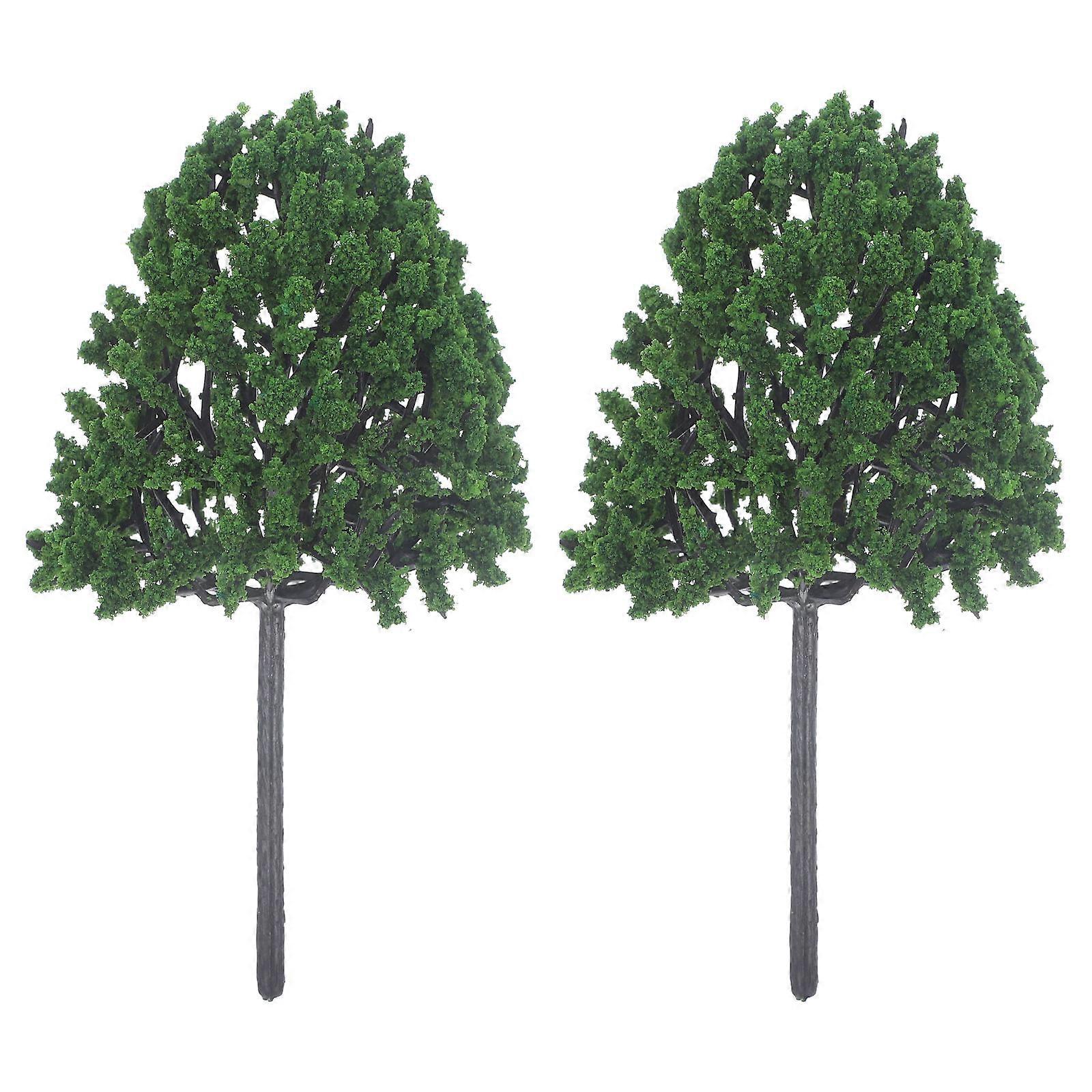 Realistic Resin Model Trees for DIY Sand Table Landscape Decorations 2Pcs Mini Green Scene Trees