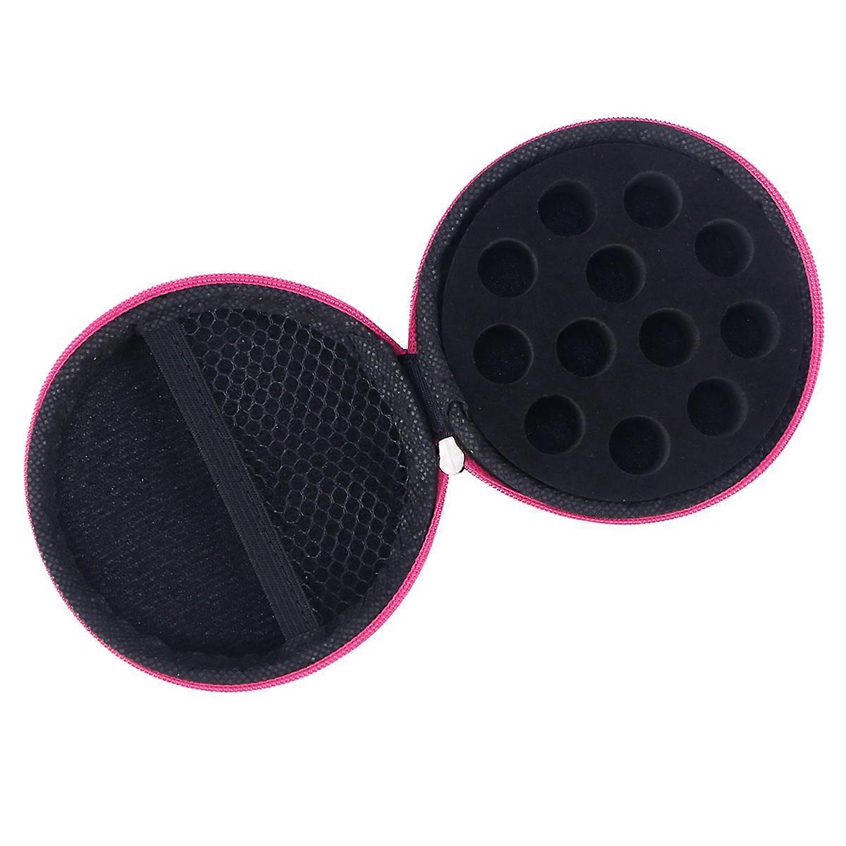 Portable Storage Bag for Essential Oil with 12 Compartments Faux Shockproof Travel Size