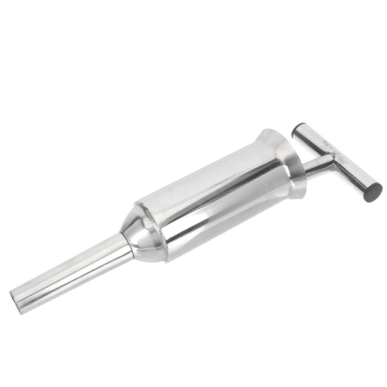 Manual Sausage Stuffer Made of Stainless Steel for Home Use Silver Color