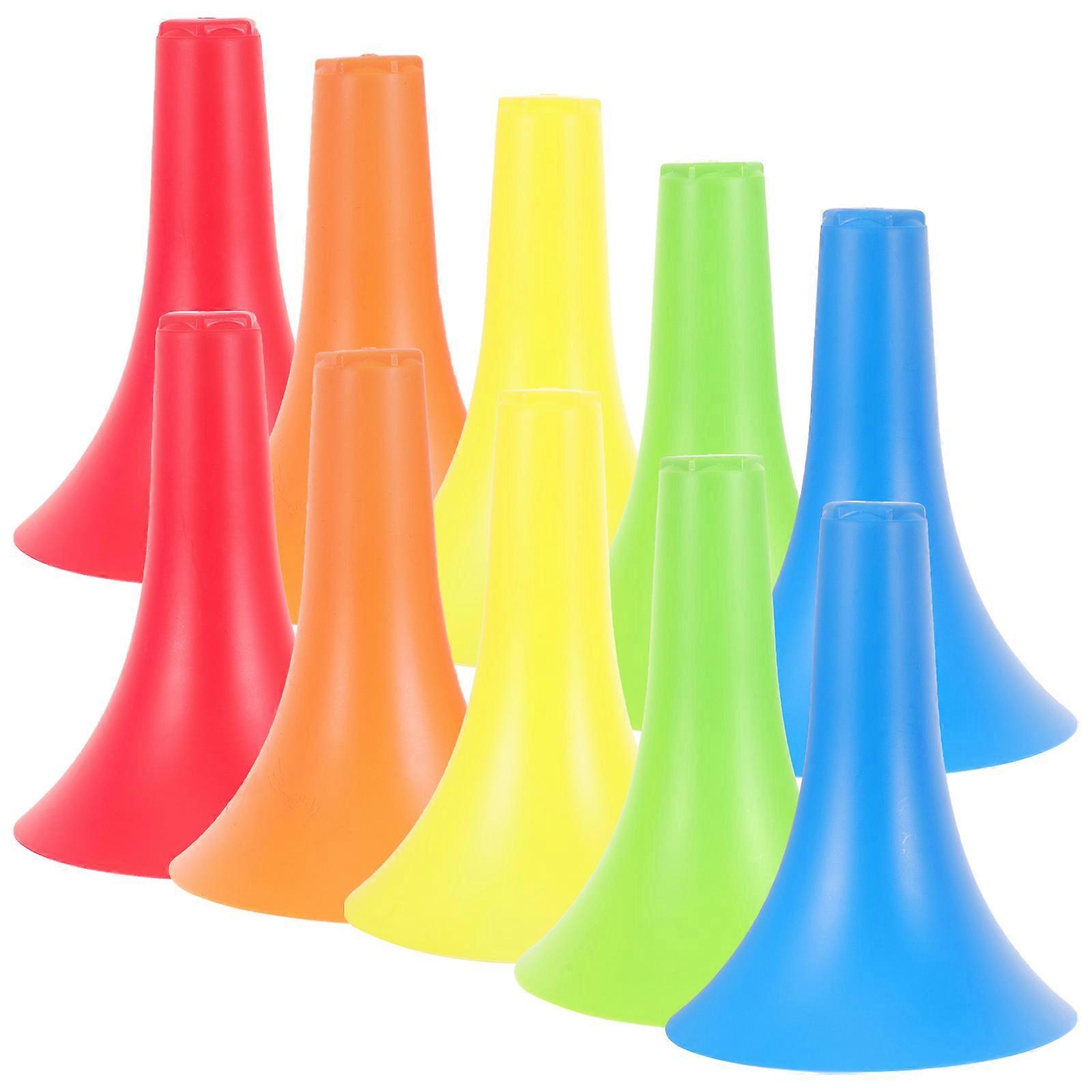 Assorted Color Sports Training Cones for Roller Skating and Soccer Practice Made of PP Lightweight and Portable 10pcs