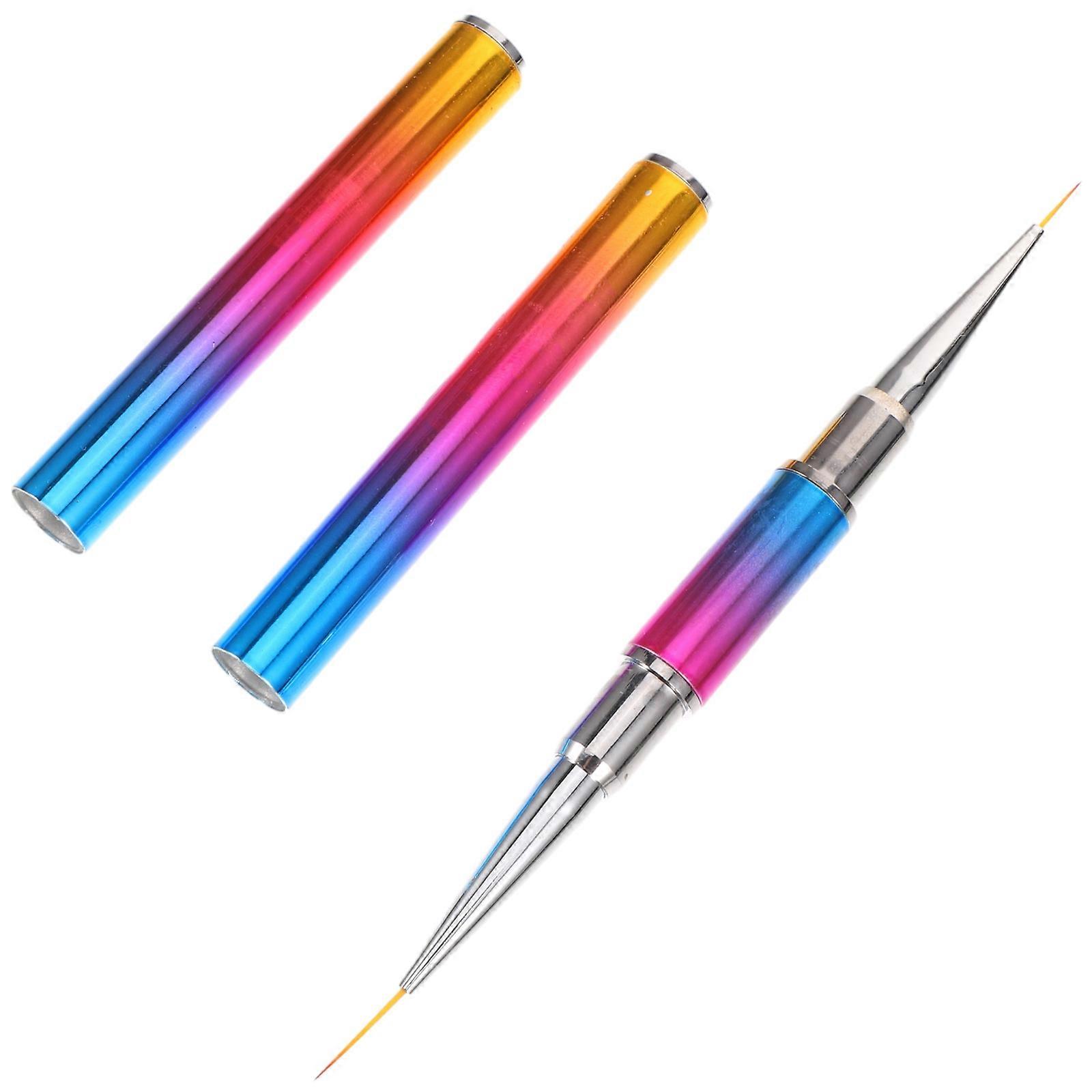 Dual Tip Brush Pens Nail Design Tool For DIY Projects Convenient Size 17.00X1.40X1.40cm 1Set