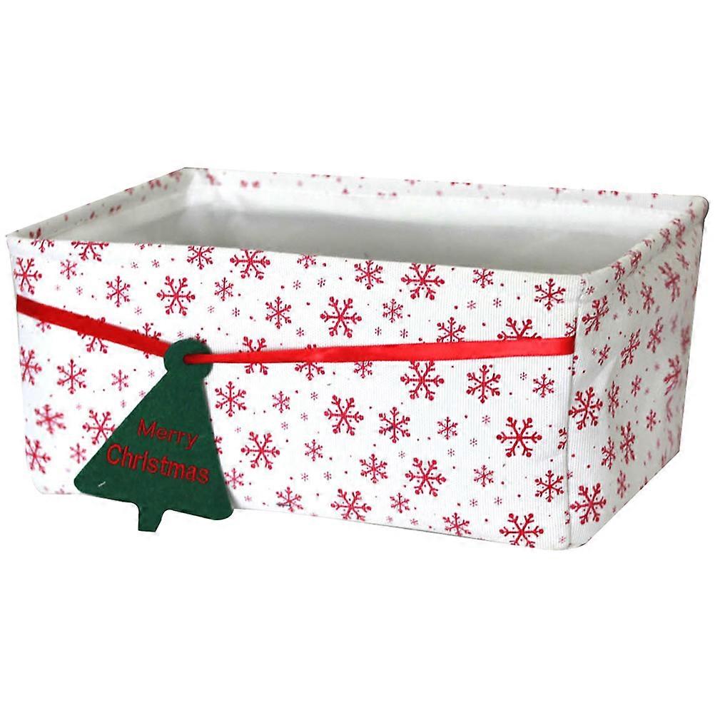 Decorative Storage Box For Christmas With Oxford Cloth Material Suitable For Sundries Organization In Rectangular Shape 1Pack