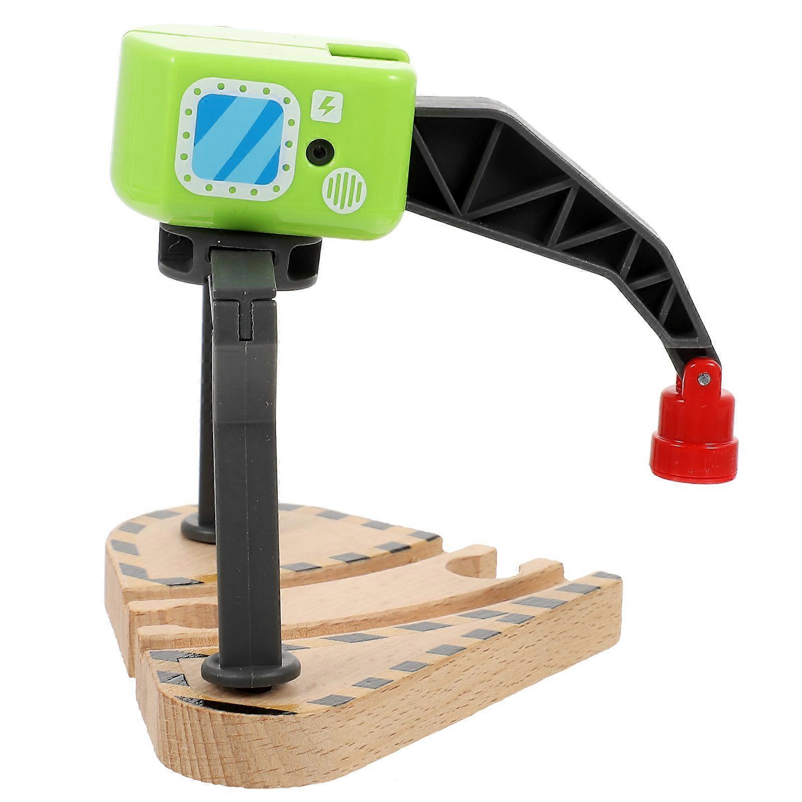 Simulation Crane Model for Kids Use Safe Durable Made of Plastic and Wood 7 Inches
