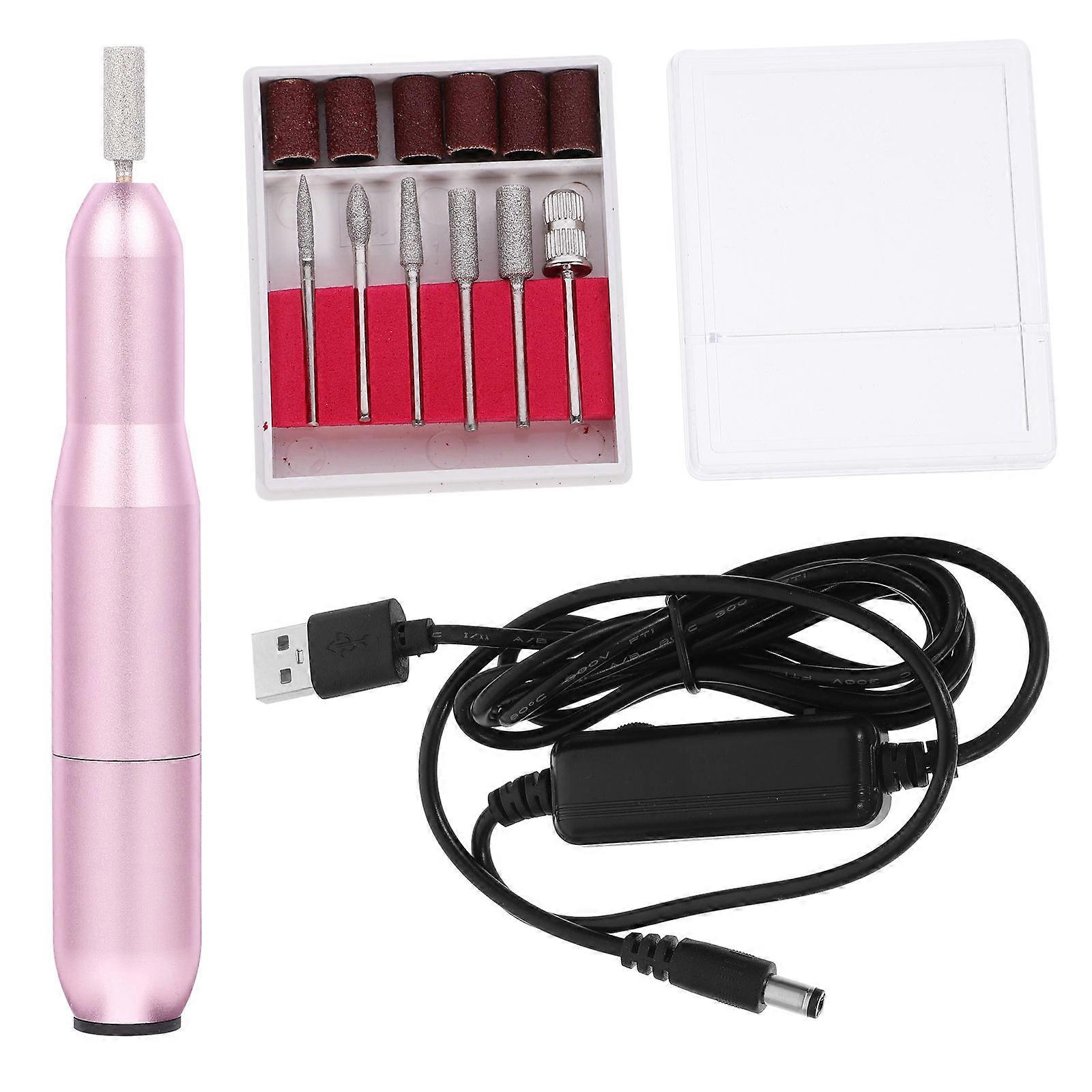 Electric Multifunctional Nail Grinder 1 Set For Nail Salon Professionals Portable Design With Assorted Color Aluminium