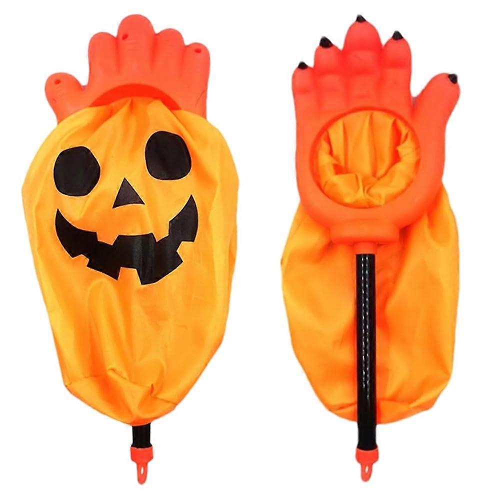 Halloween Bags with Handle, Orange Paw Print Trickor Bag