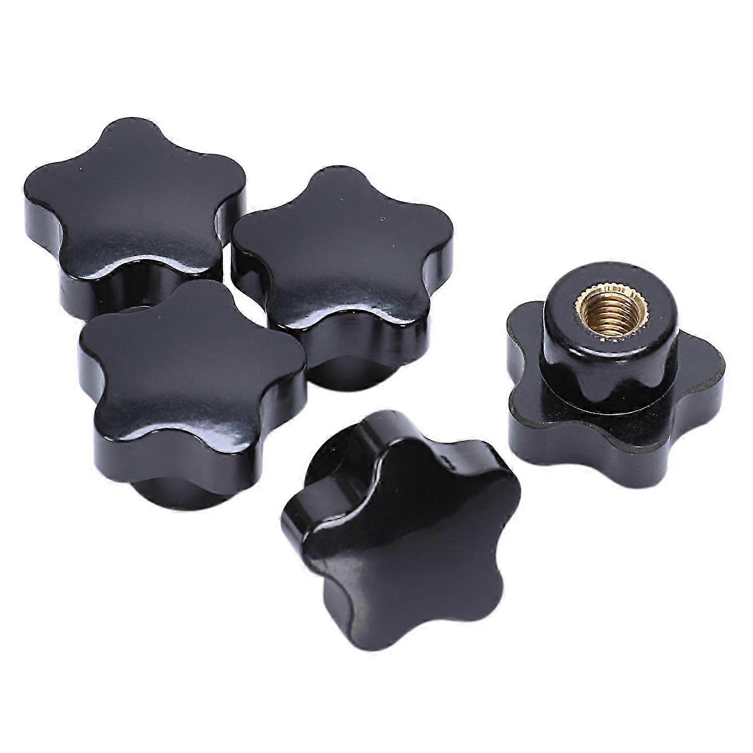 Improved Grip Handle with 5pcs M8 Female Thread Star Head Clamping Nuts, 32mm Star Head Design