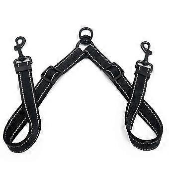 Double Leash Coupler for Adjustable Heavy Duty Nylon Splitter for Two Big
