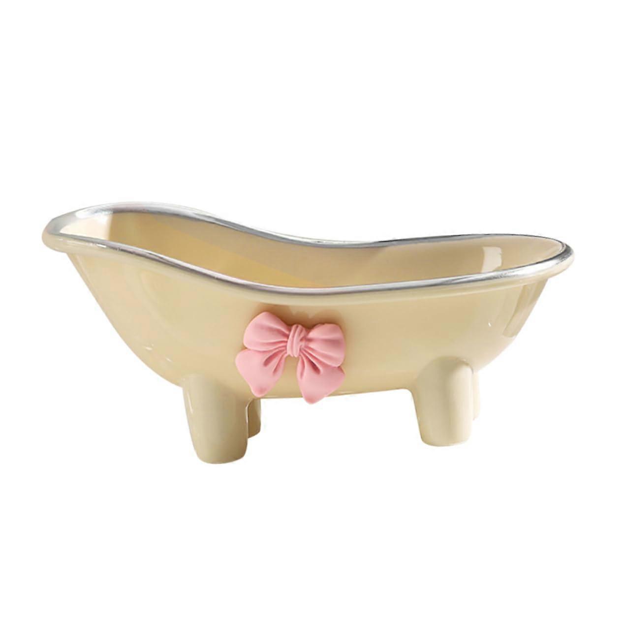 Bow Bath Soap Storage Box - Durable Soap Dish for Bar Soap, Shower Accessory, Stylish Design, Easy to Clean