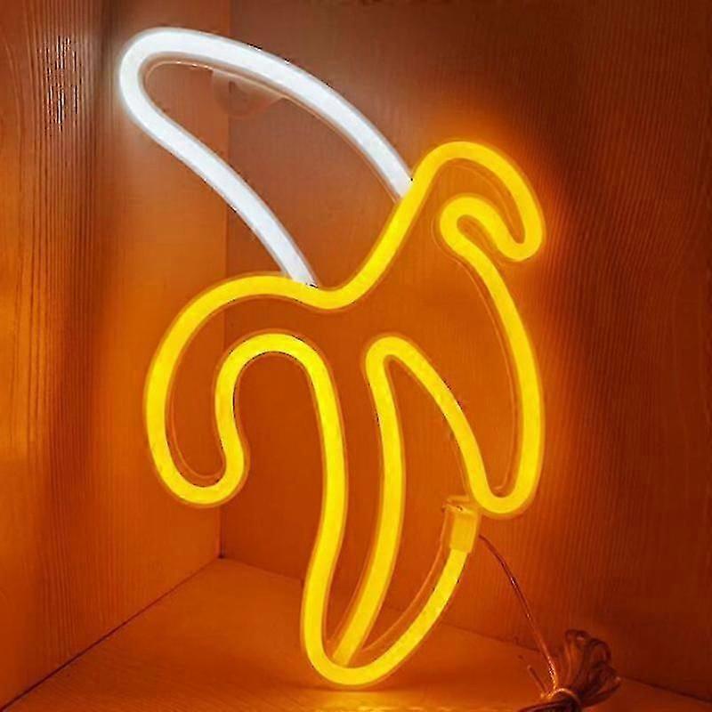 Neon Sign, Banana Led Neon Light Wall Light Wall Decor, Battery Or Usb Powered Light Up Acrylic Neon Sign For Bedroom, Kids Room, Living Room, Bar, Pa