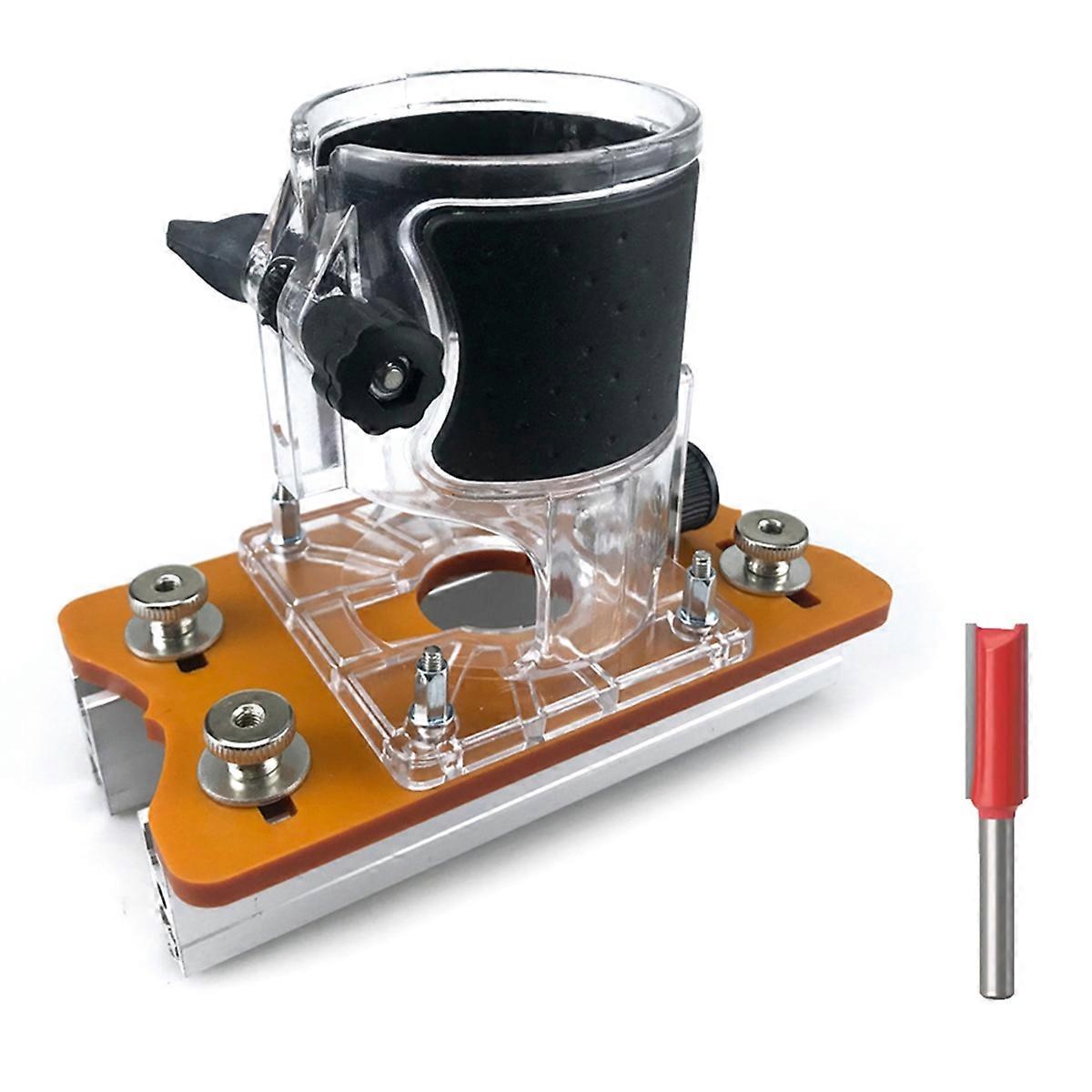 Woodworking Slotting Bracket,Invisible Fasteners Slotting Guide Base