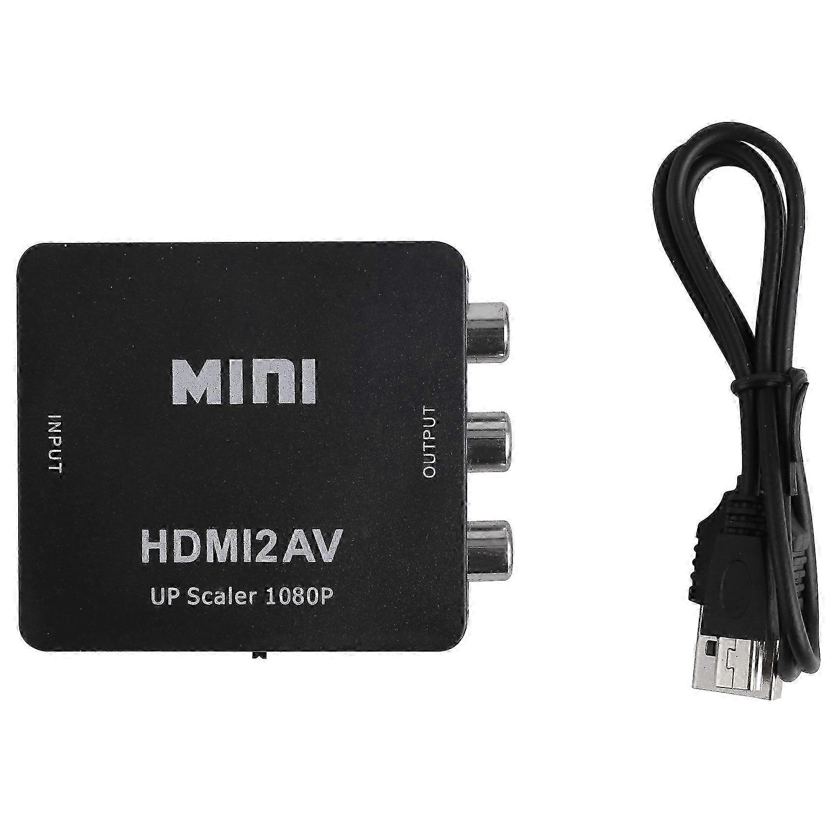 MINI to 3RCA CVBS Composite Video Converter Adapter for TV, VCR, DVD