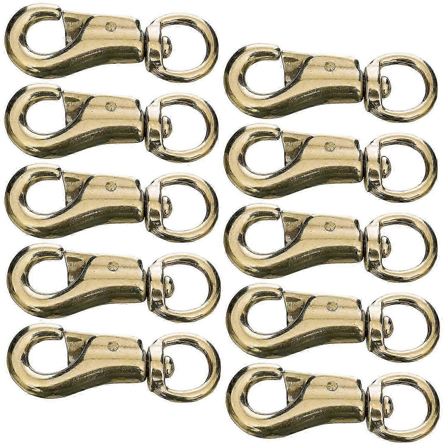Round Eye Solid Brass Bull Snap, 3 3/4', 10 pk