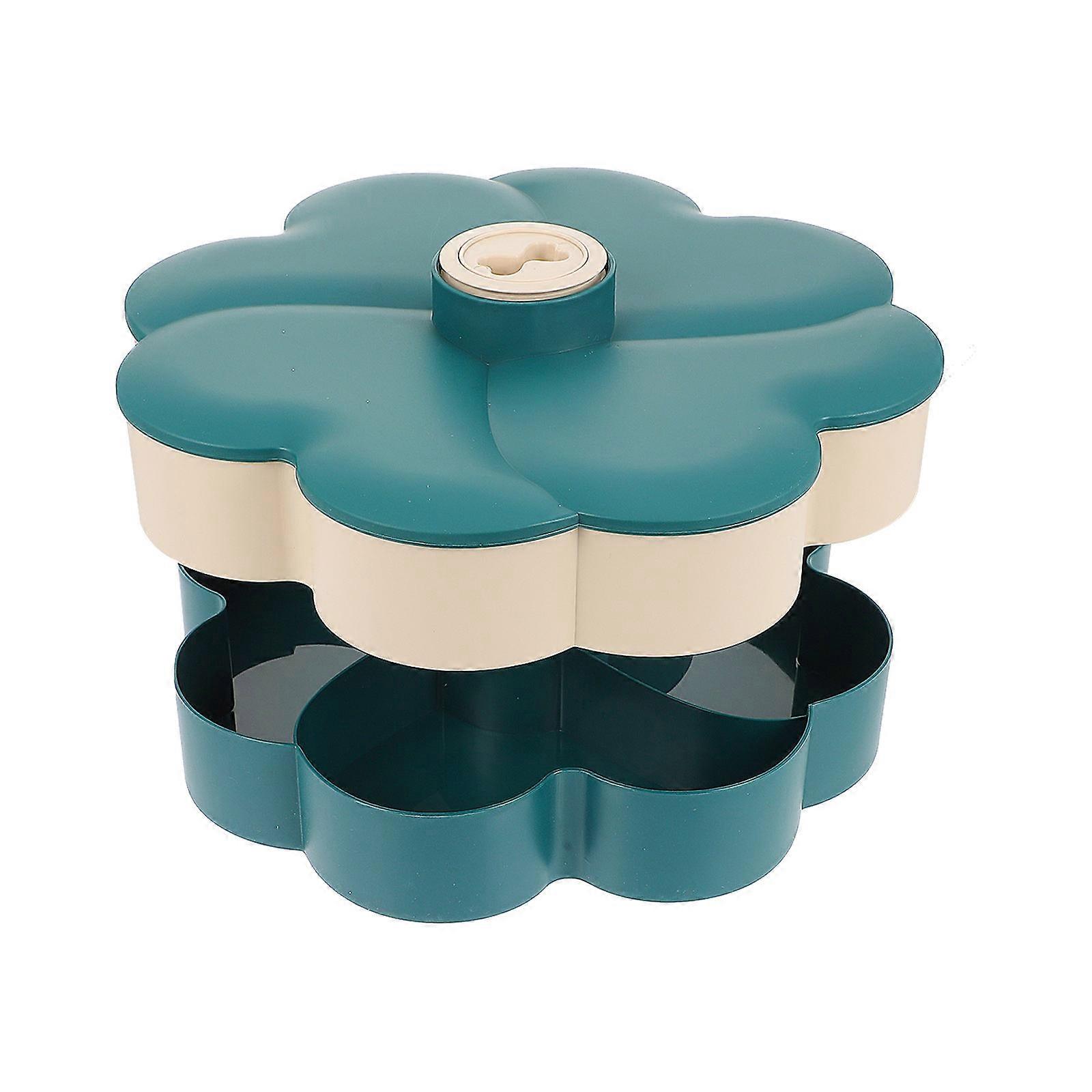 Fruit Tray Double Layer Nut Serving Platter Green Pp for Storage 1Pack