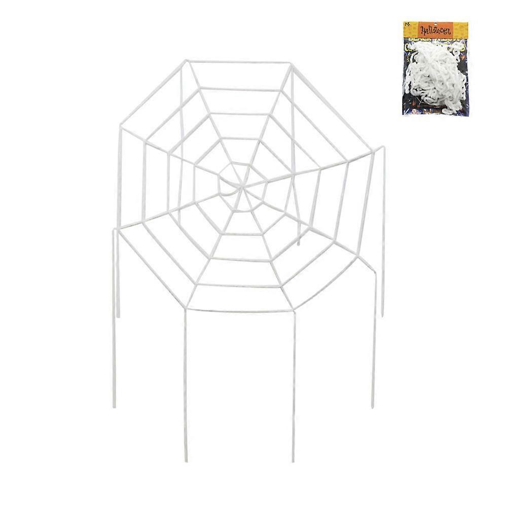 Spider Web Toy Halloween Party Accessory Circular Realistic Shape Indoor Outdoor Use 1Pack