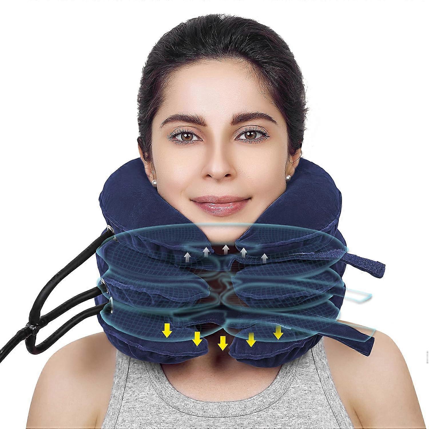 Cervical Neck Traction Device &Inflatable Adjustable Neck Stretcher Provide Neck