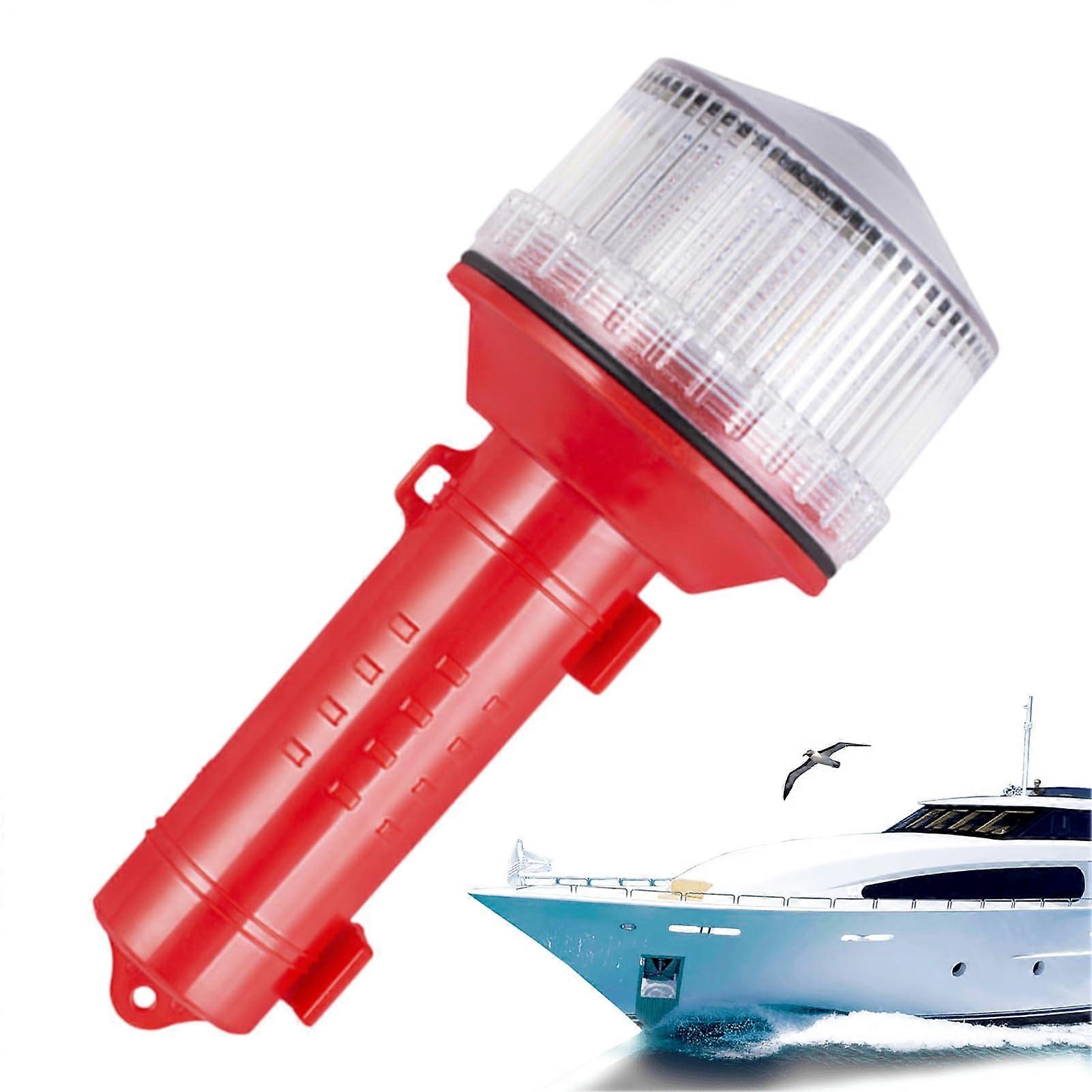 Marine Flares Solar Powered Strobe Signals Waterproof Boating Survival Accessories Three-Color Light For Kayak Yacht Pontoon